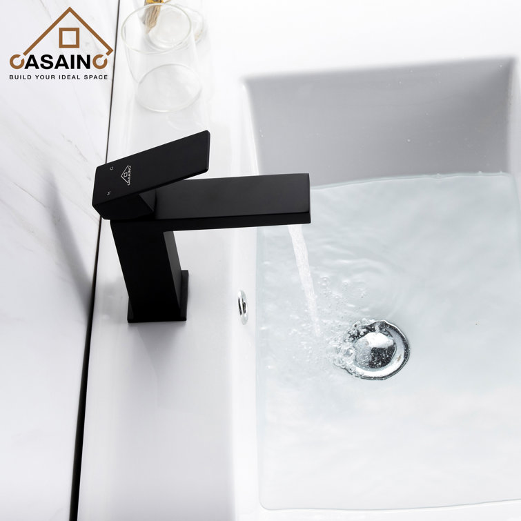 Matte Black Stainless Steel Single Handle Bathroom Faucet