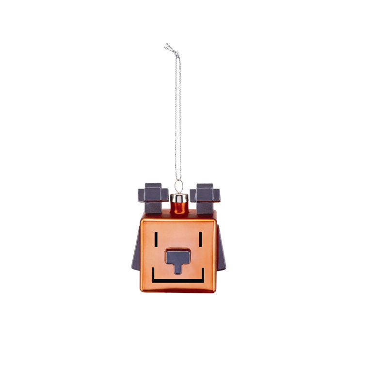 Dear Deer Cube Hand-Decorated Glass Christmas Ornament