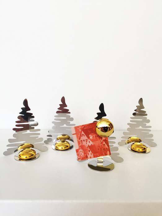 Festive Stainless Steel Christmas Tree Place Markers Set