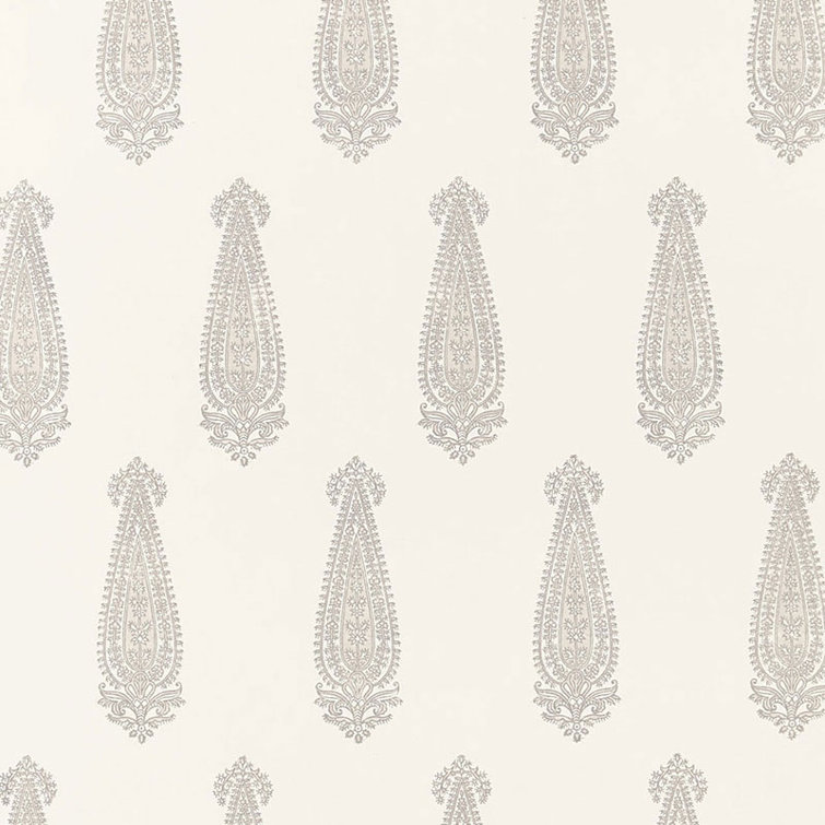 Katara Paisley Oyster Non-pasted Ethnic Print Wallpaper