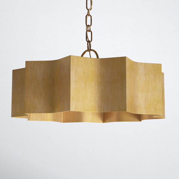 Shelby Starburst 22'' Drum Pendant Light in Gold Patina