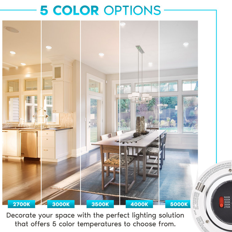 4" White Aluminum LED Gimbal Recessed Lighting Kit