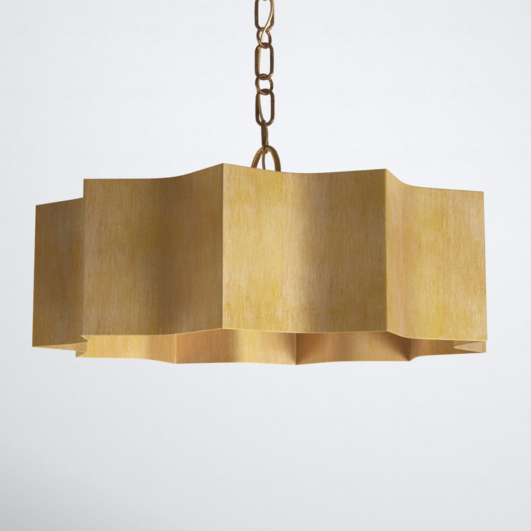 Shelby Starburst 22'' Drum Pendant Light in Gold Patina