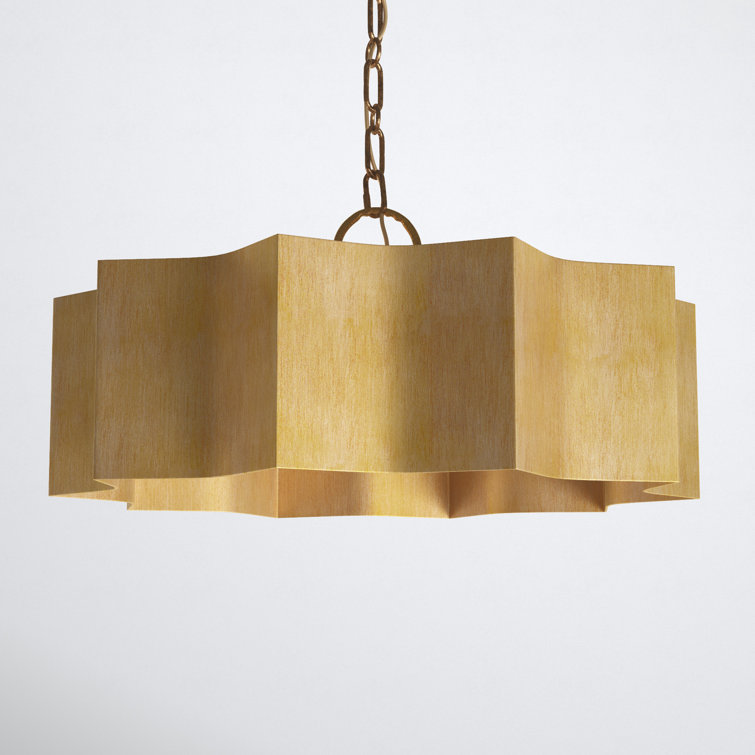 Shelby Starburst 22'' Drum Pendant Light in Gold Patina