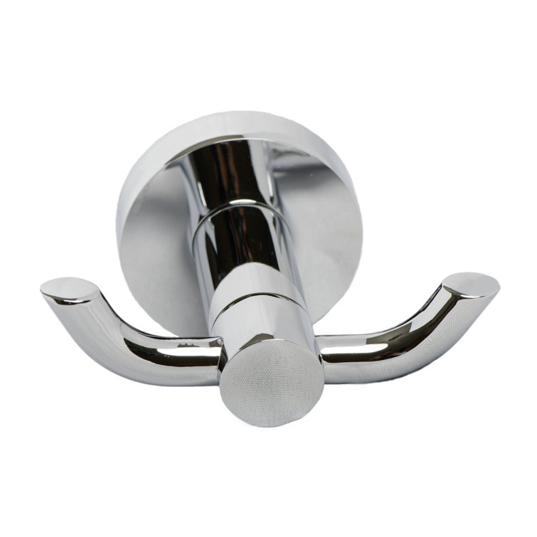 Venezia Polished Chrome Wall Mounted Double Robe Hook