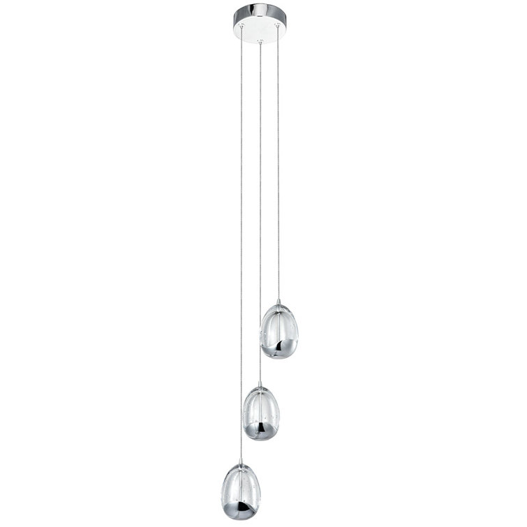 Artisan Deco 7.5" Polished Chrome Globe LED Pendant Light