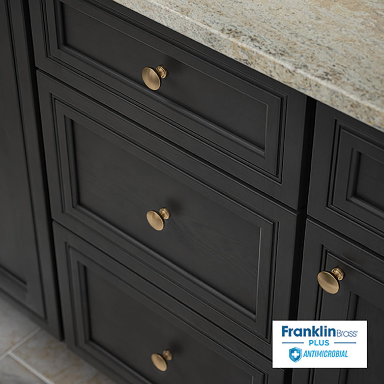 Champagne Bronze Round Cabinet Knobs with Mounting Hardware