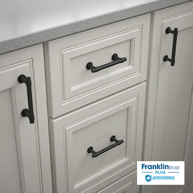 Francisco 3" Matte Black Brass Bar Pulls with Mounting Hardware