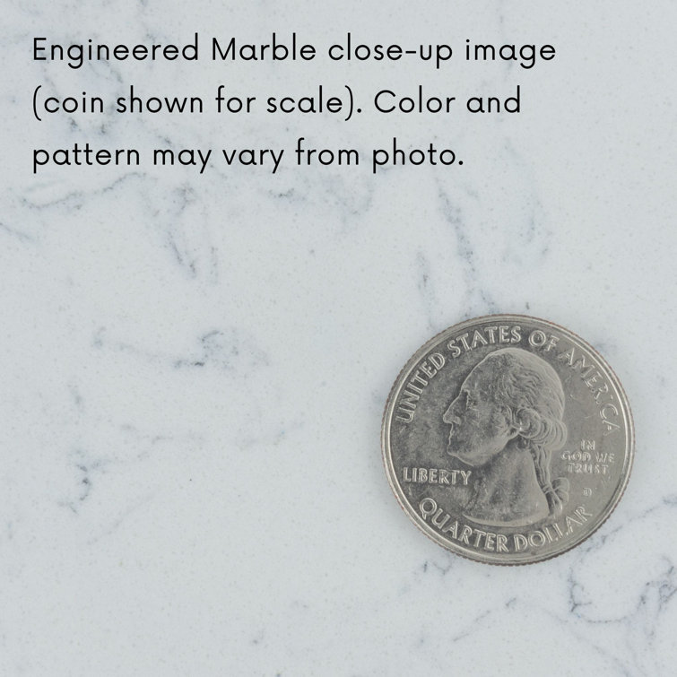 Yorkshire Marine Gray 36" Single Freestanding Bathroom Vanity with Engineered Marble Top