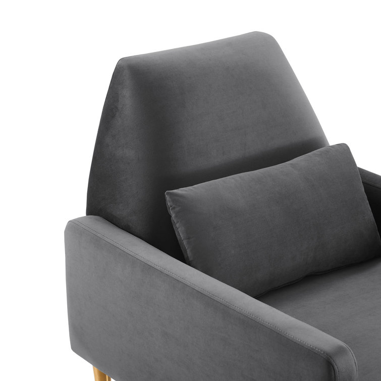 Liliana Charcoal Gray 28.5" Performance Velvet Armchair