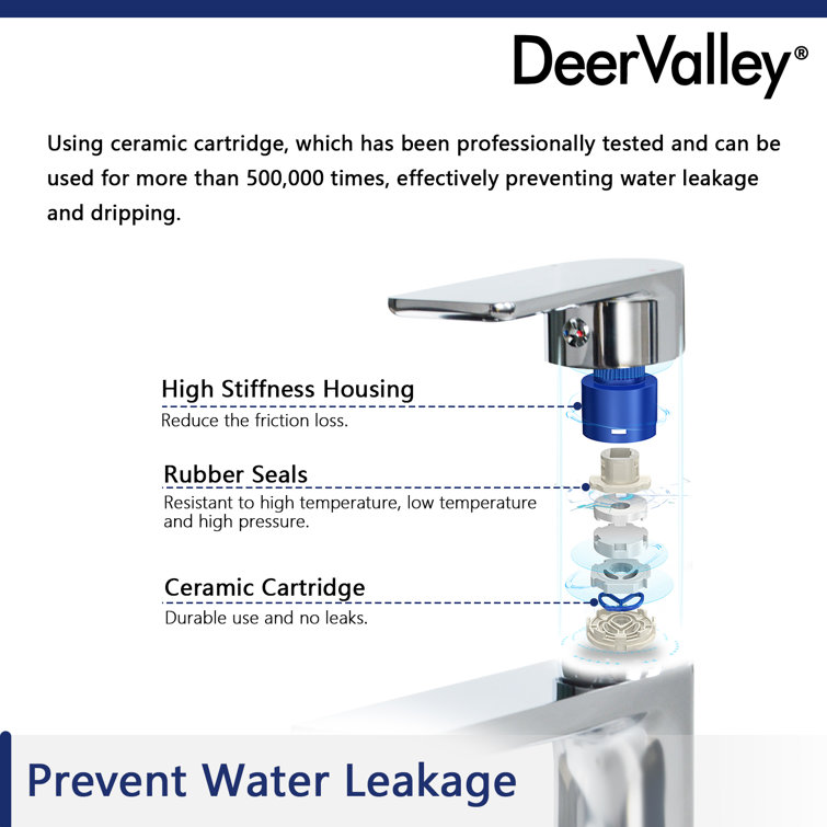 Chrome Brass Single Hole Bathroom Faucet