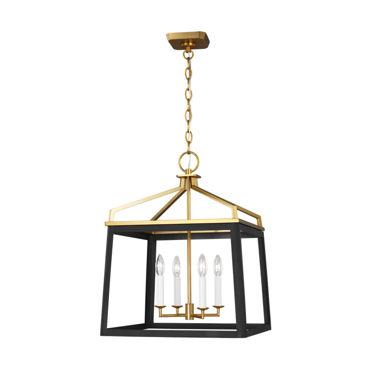 Carlow Extra Large Midnight Black & Brass LED Chandelier