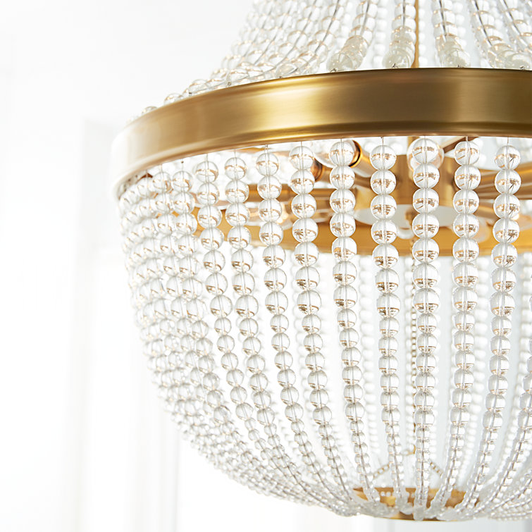Burnished Brass 12-Light Empire Chandelier with Candelabra Bulbs