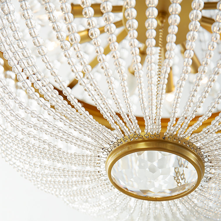 Burnished Brass 12-Light Empire Chandelier with Candelabra Bulbs