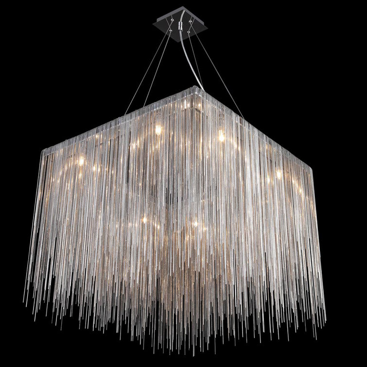 Fountain Avenue Chrome and Crystal 8-Light Chandelier