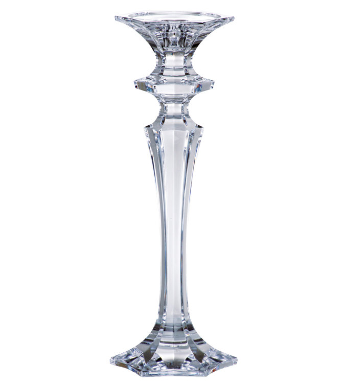 12" Clear Crystal Tabletop Candlestick
