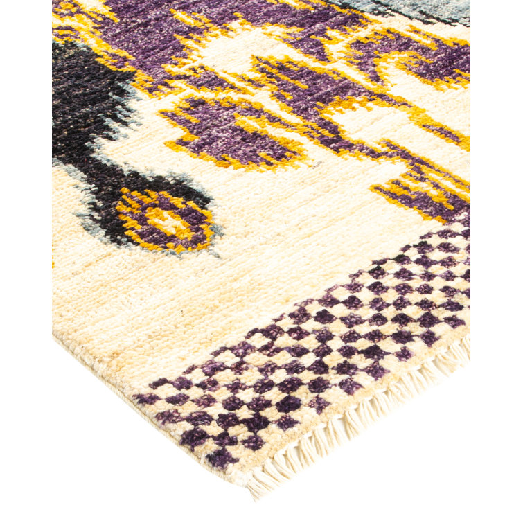 Ivory Elegance Hand-Knotted Wool 4'x6' Turkish-Inspired Area Rug