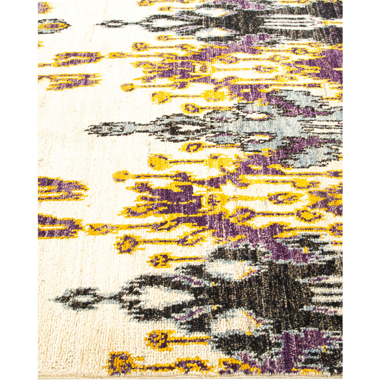 Ivory Elegance Hand-Knotted Wool 4'x6' Turkish-Inspired Area Rug