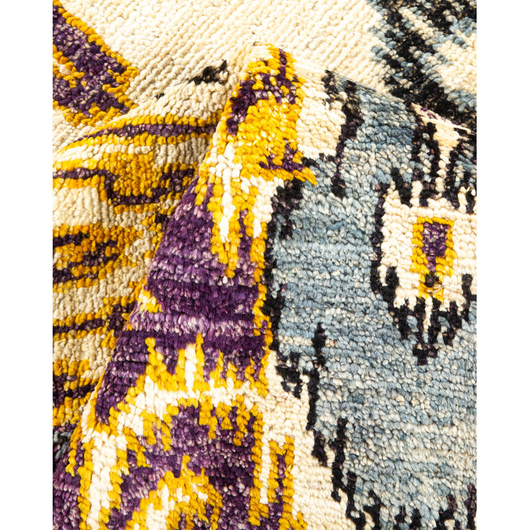 Ivory Elegance Hand-Knotted Wool 4'x6' Turkish-Inspired Area Rug