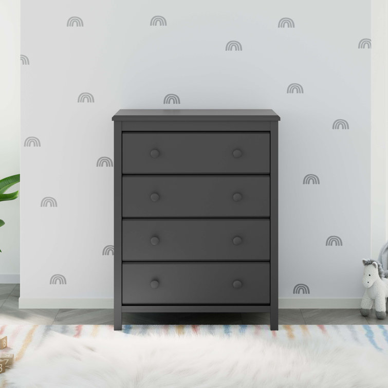 Gray Double Nursery Dresser with Interlocking Drawers