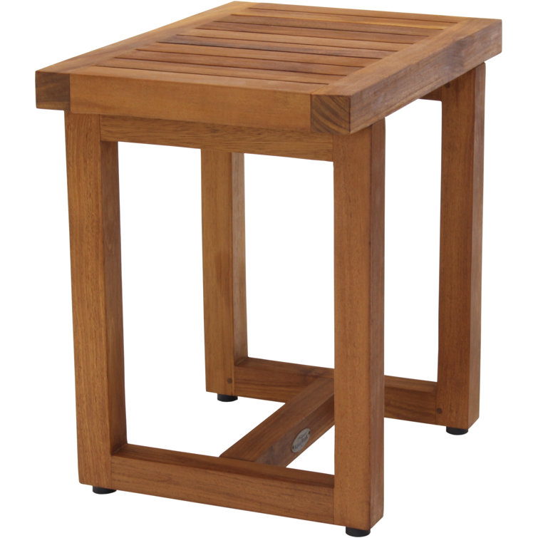 Eco-Friendly Teak Spa Shower Bench - 18" Indoor/Outdoor