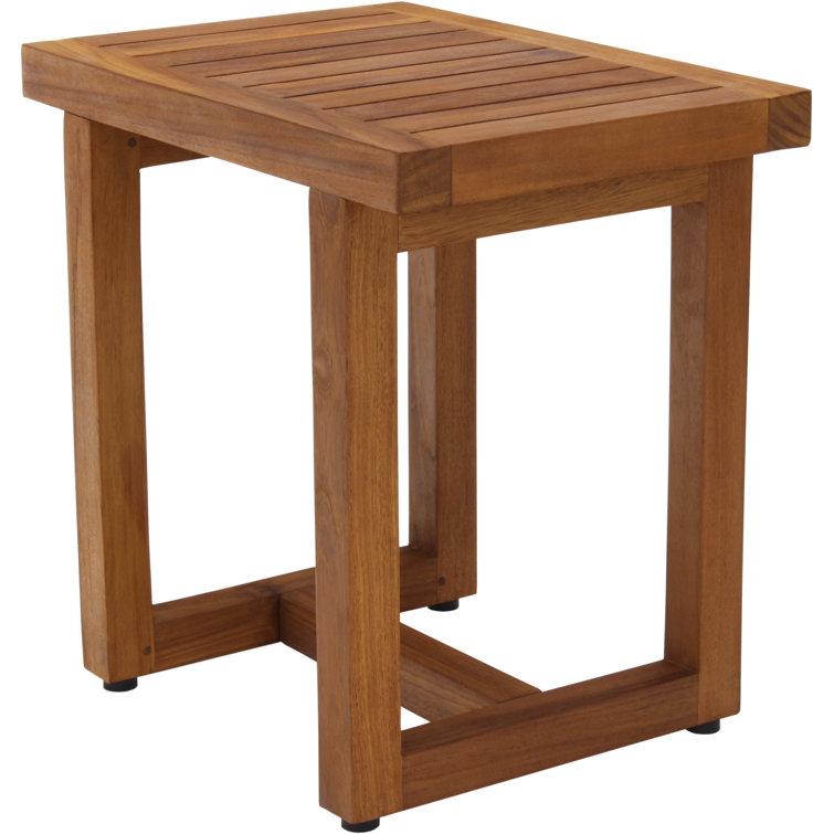 Eco-Friendly Teak Spa Shower Bench - 18" Indoor/Outdoor