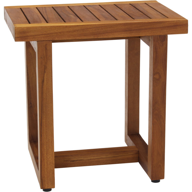 Eco-Friendly Teak Spa Shower Bench - 18" Indoor/Outdoor