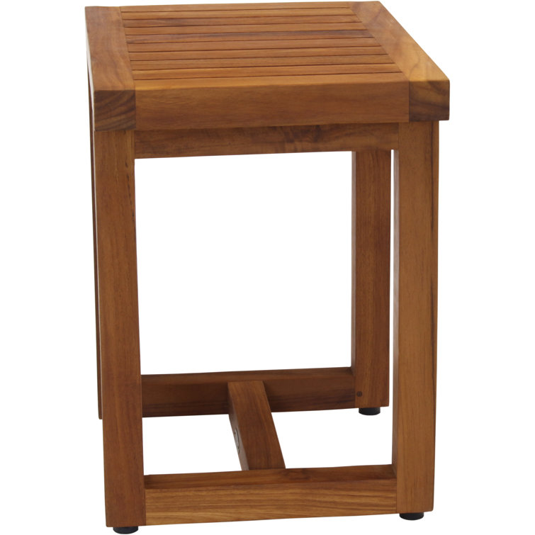 Eco-Friendly Teak Spa Shower Bench - 18" Indoor/Outdoor