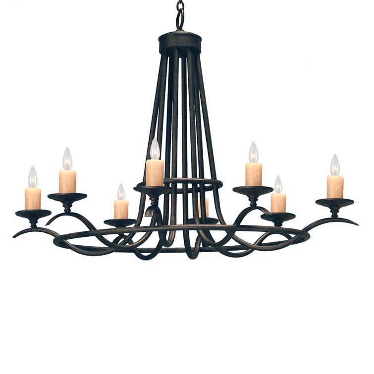 Octavia Cajun Spice 8-Light Faux Candle Chandelier