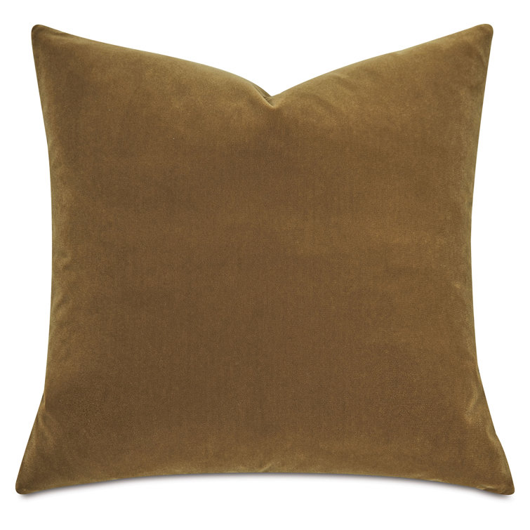 Amber Embroidered 20" x 20" Square Polyester Throw Pillow