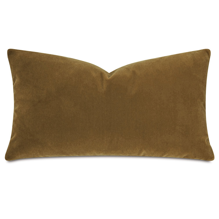 Amber Rectangular Embroidered Polyester Lumbar Pillow