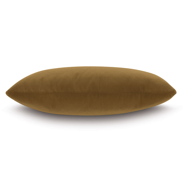 Amber Rectangular Embroidered Polyester Lumbar Pillow