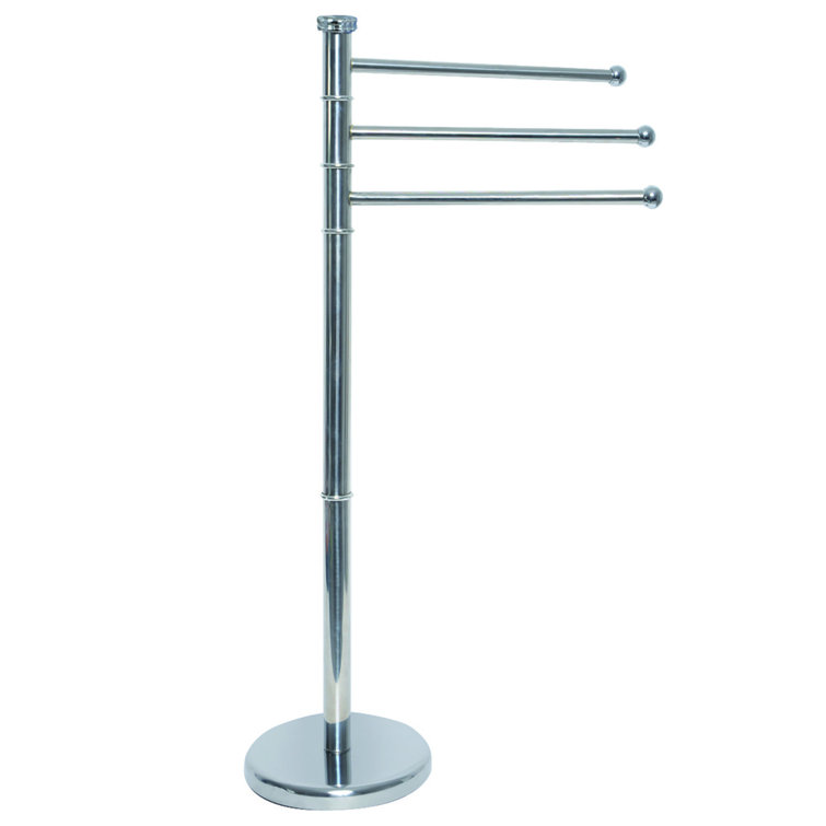 Stainless Steel Freestanding Towel Rack with 3 Swivel Arms
