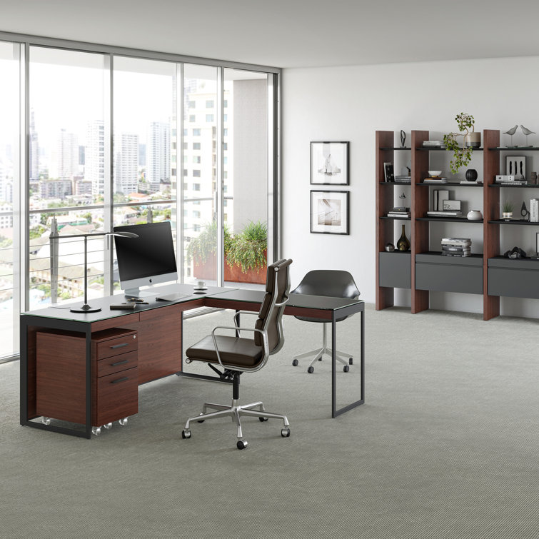 Chocolate Walnut 3-Drawer Lockable Mobile File Cabinet