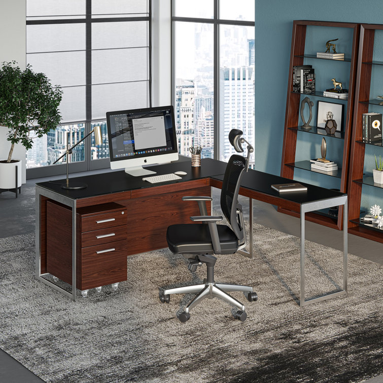 Chocolate Walnut 3-Drawer Lockable Mobile File Cabinet