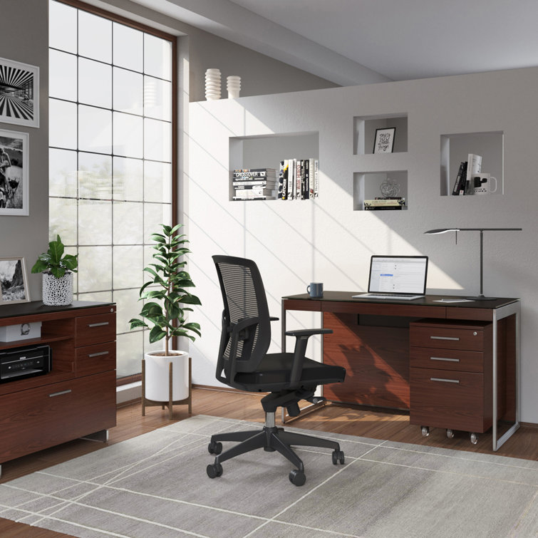 Chocolate Walnut 3-Drawer Lockable Mobile File Cabinet