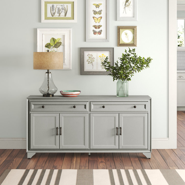 Tara Distressed Gray 61'' MDF Wood Sideboard