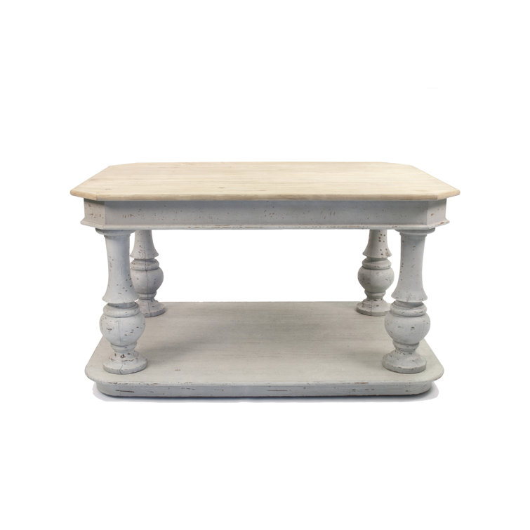 Lincoln Rectangular Poplar and Elm Coffee Table with Storage