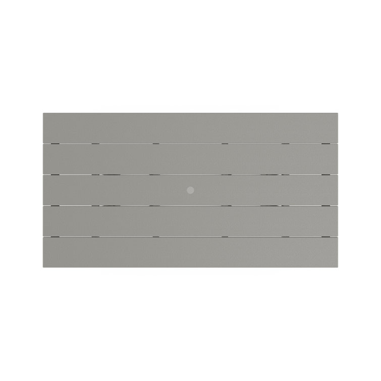 Black 74" Outdoor Farmhouse Dining Table with Plank Top