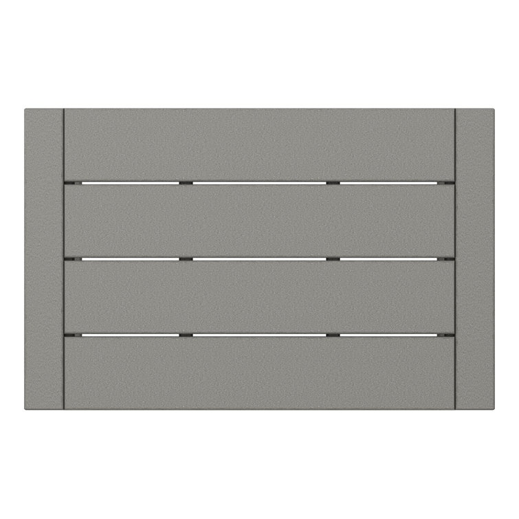 Slate Gray Polywood Outdoor Coffee Table with Angular Lines