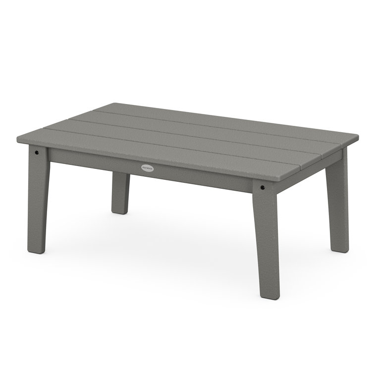 Lakeside Slate Grey 36" All-Weather POLYWOOD Outdoor Coffee Table