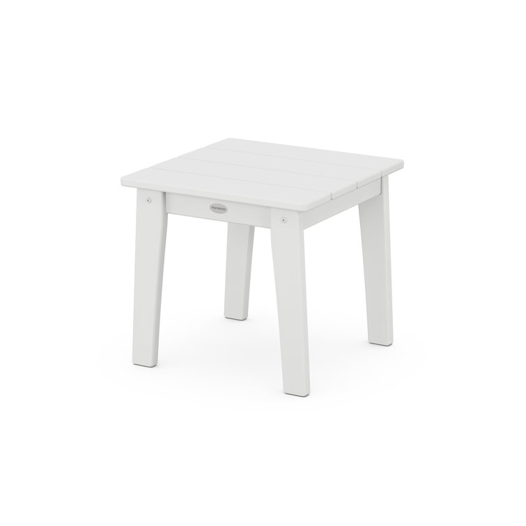 White Polywood Lakeside Outdoor End Table
