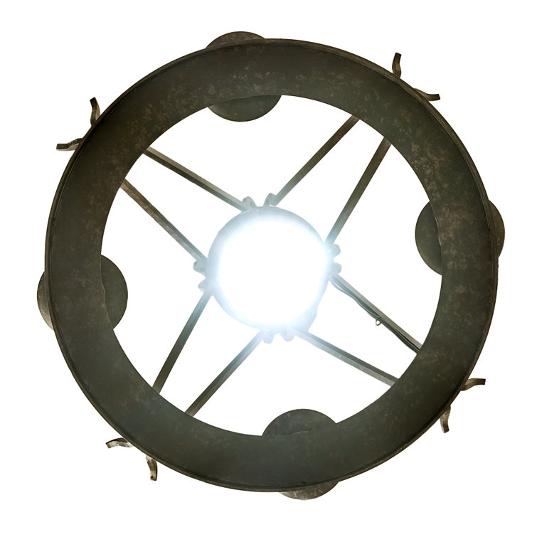 Bronze 4-Light Chandelier with Faux Candlelights