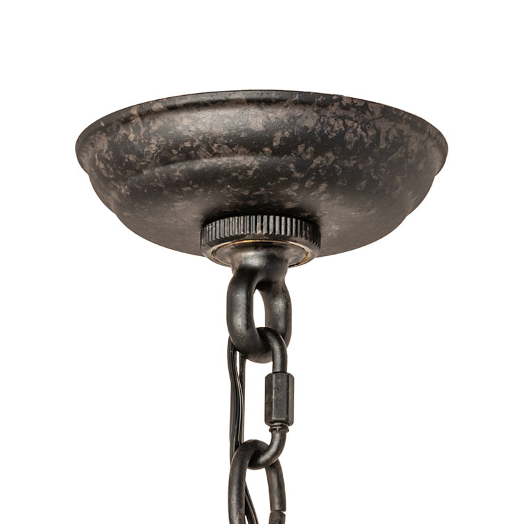 Bronze 4-Light Chandelier with Faux Candlelights