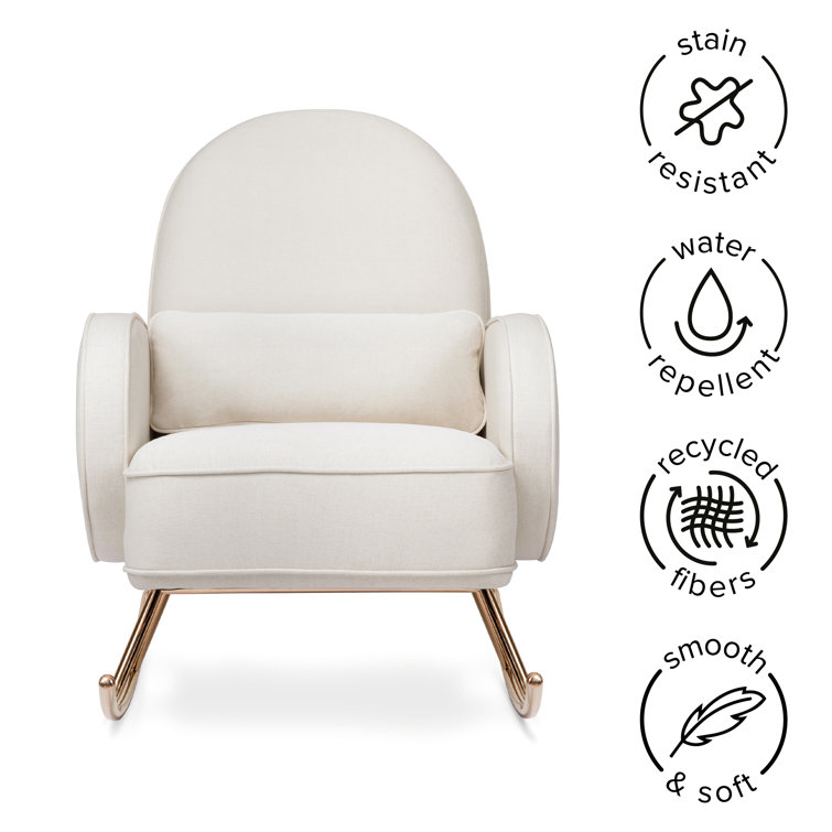 Luxurious Compass Cream Rocker with Rose Gold Legs