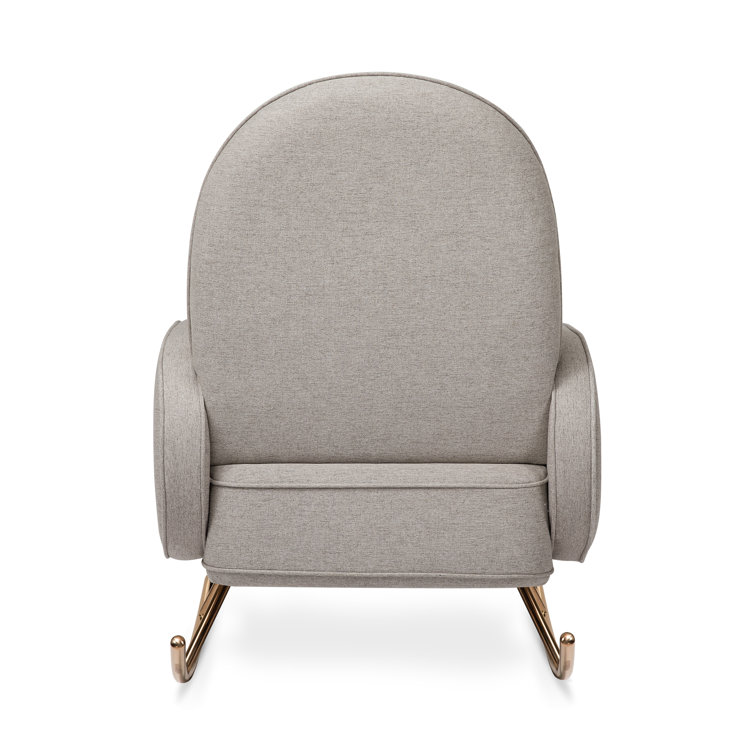 Compass 36" Rose Gold and Grey Eco-Weave Rocker with Lumbar Pillow