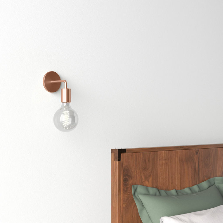 Polished Copper Single Light Dimmable Wall Sconce