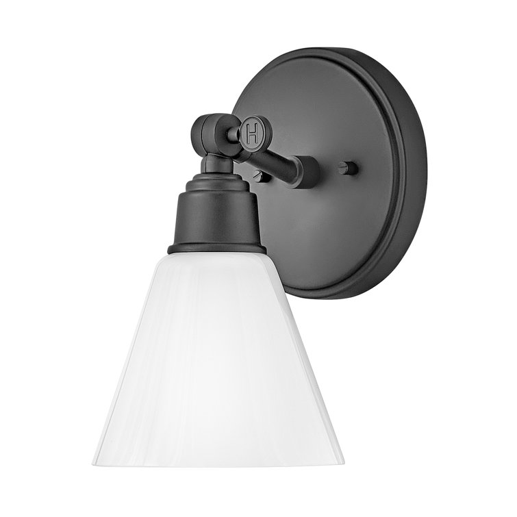 Arti 10" Black Cased Opal Glass Dimmable Vanity Light