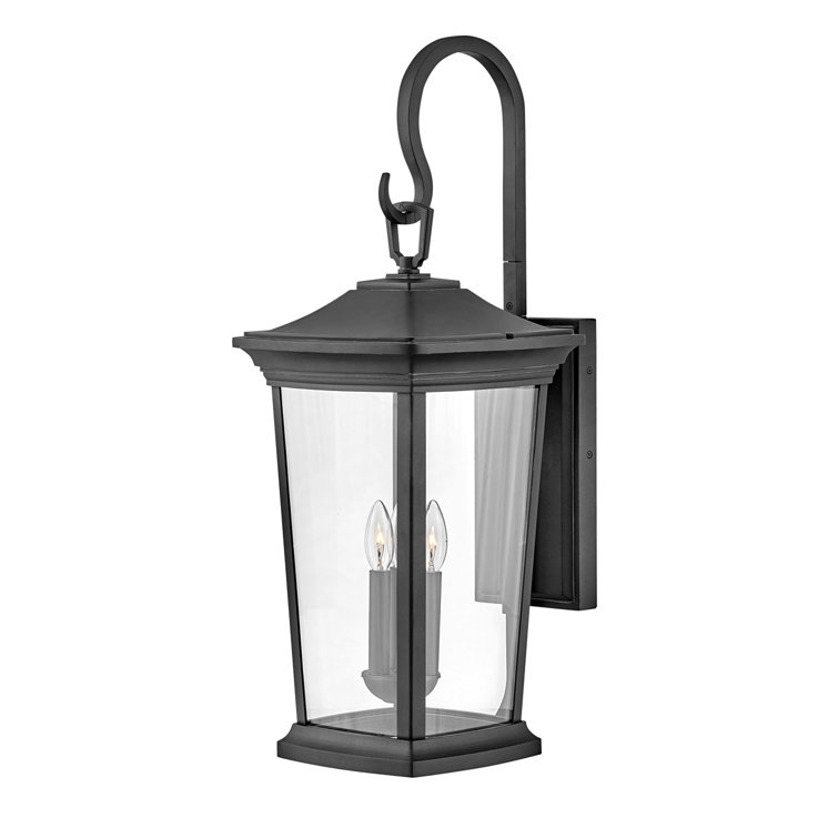 Bromley Museum Black Aluminum 3-Light Outdoor Wall Light