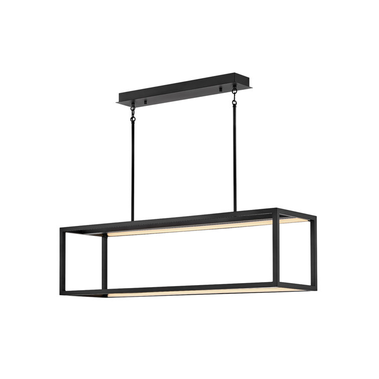 Onyx Minimalist Black LED Pendant with Dimmable Light